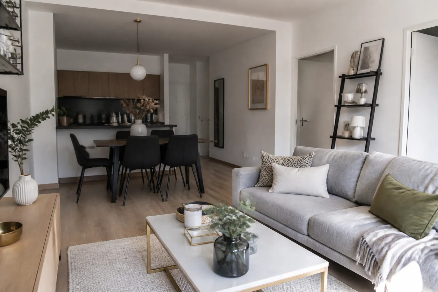 Sejour d un appartement neuf meuble apres emmenagement