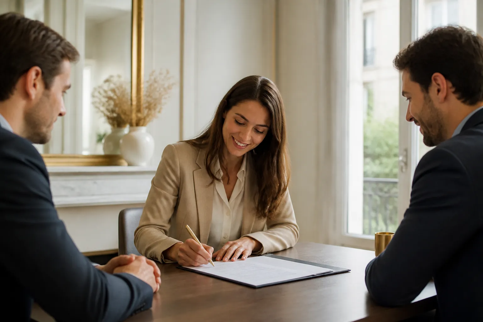 Signature d un contrat immobilier apres expertise a Lyon