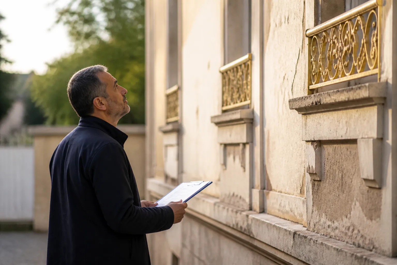 Expert en batiment etudiant les plans d un logement a Meyzieu