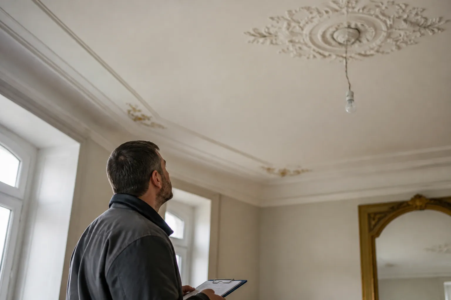 Expert visitant un appartement a Saint-Priest