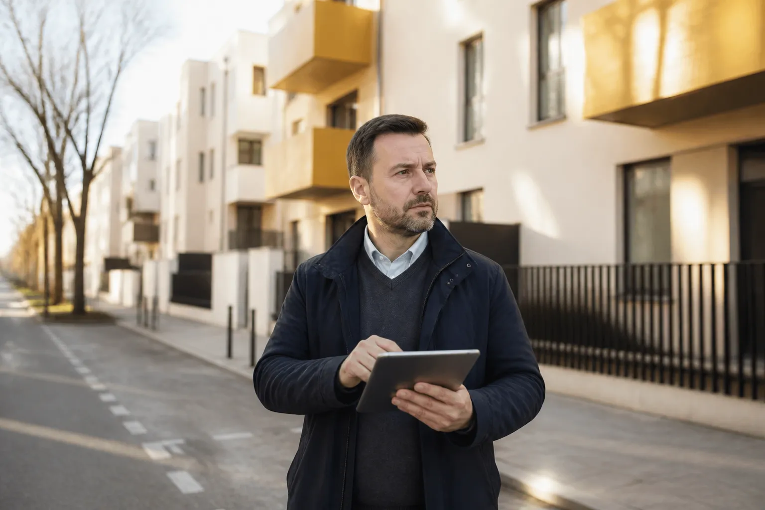 Expert en batiment etudiant les plans d un logement a Vénissieux