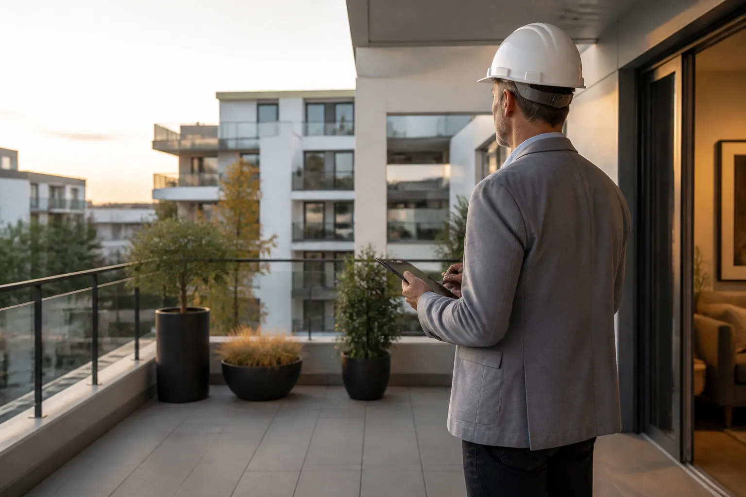 Immeuble neuf avec balcons a Bron