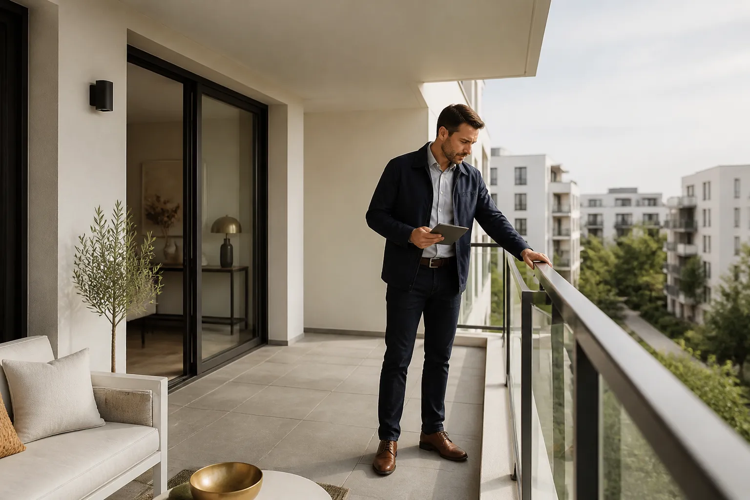 Immeuble neuf avec balcons a Décines-Charpieu