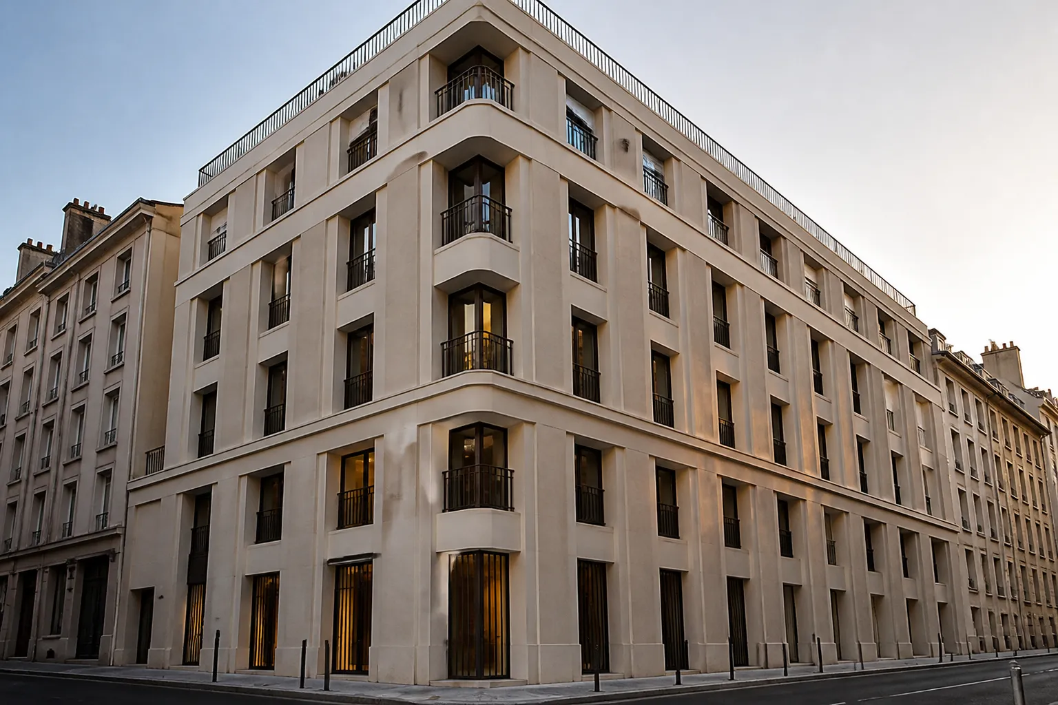 Expert et acquereurs dans un appartement neuf a Lyon 2e