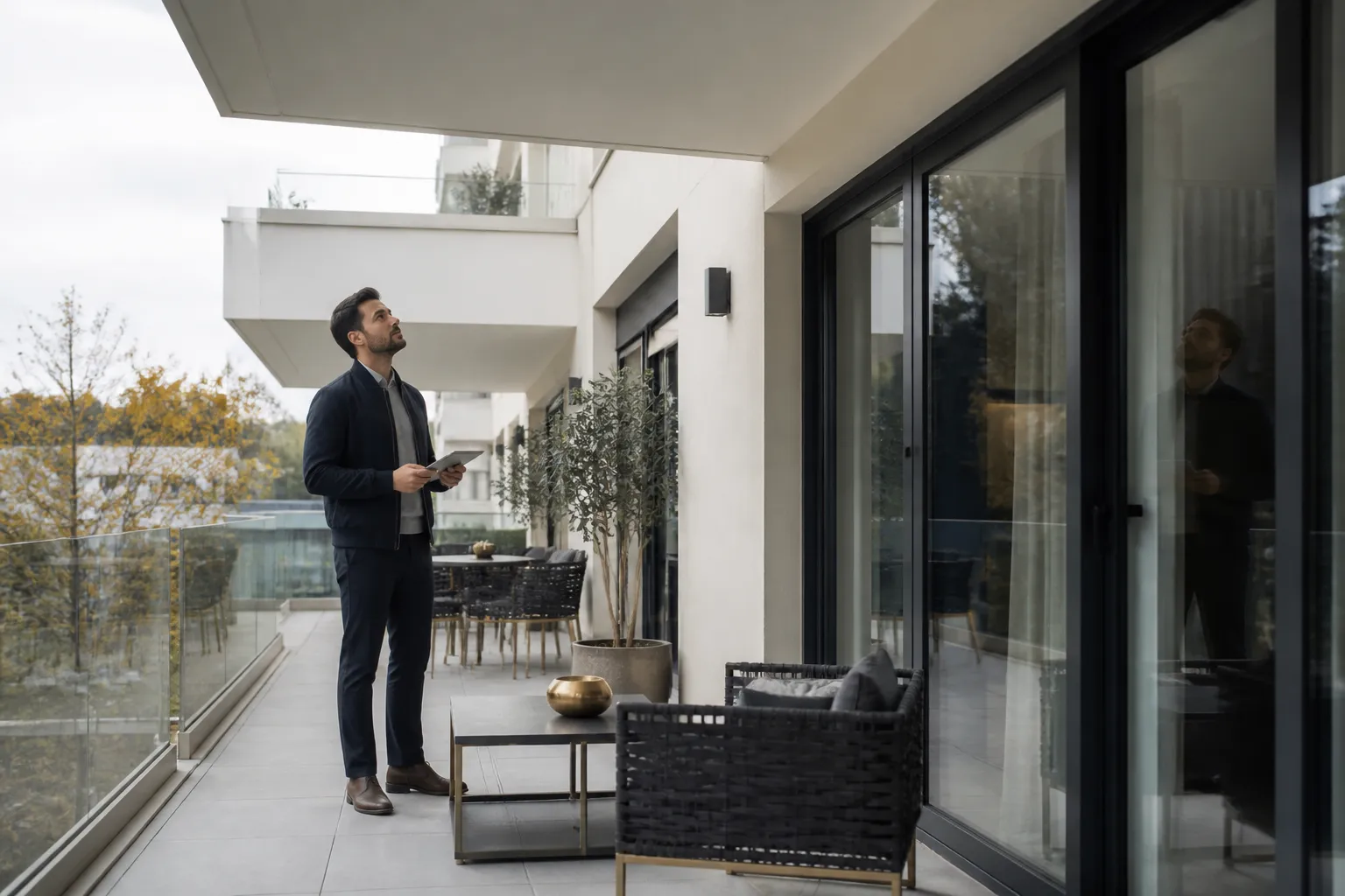 Immeuble neuf avec balcons a Lyon 4e