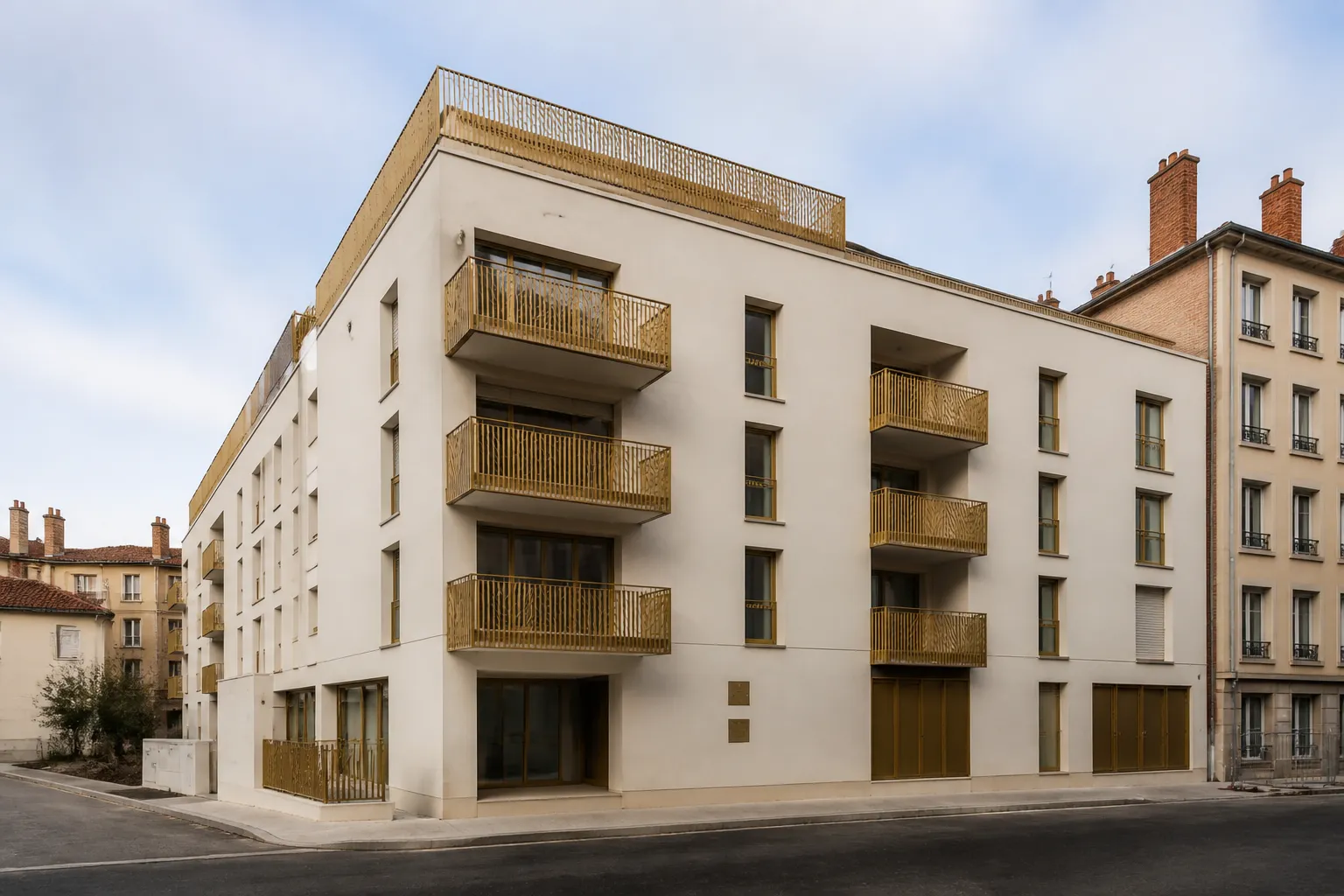 Expert et acquereurs dans un appartement neuf a Lyon 4e