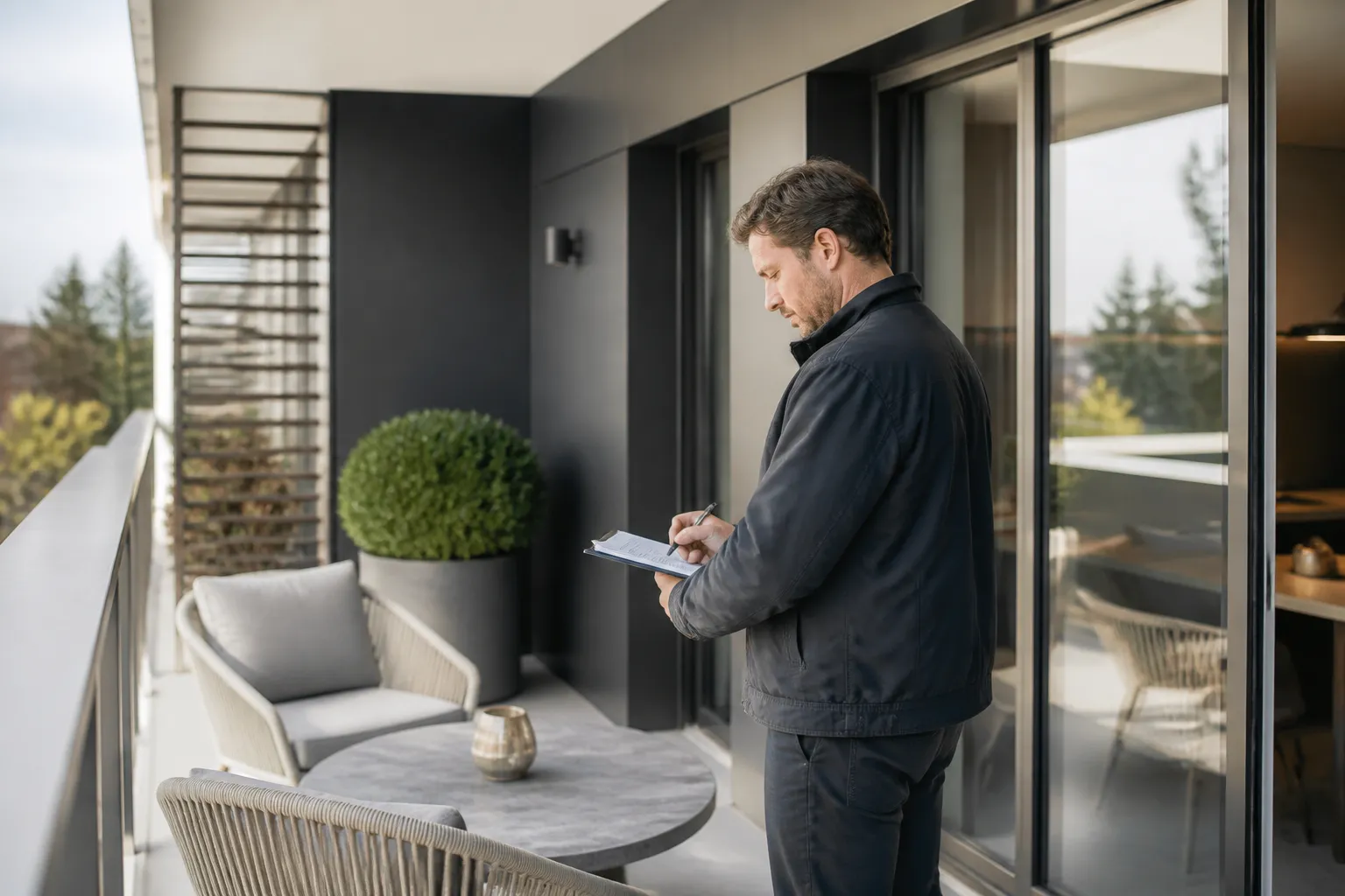 Immeuble neuf avec balcons a Lyon 7e