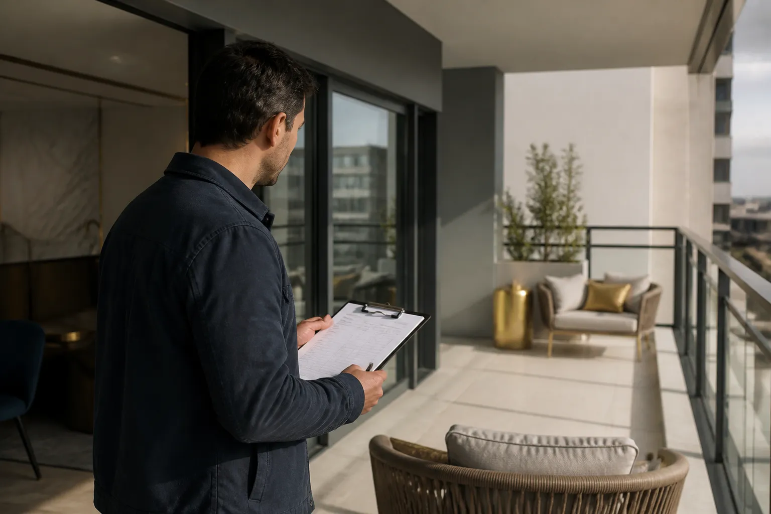 Immeuble neuf avec balcons a Lyon 8e
