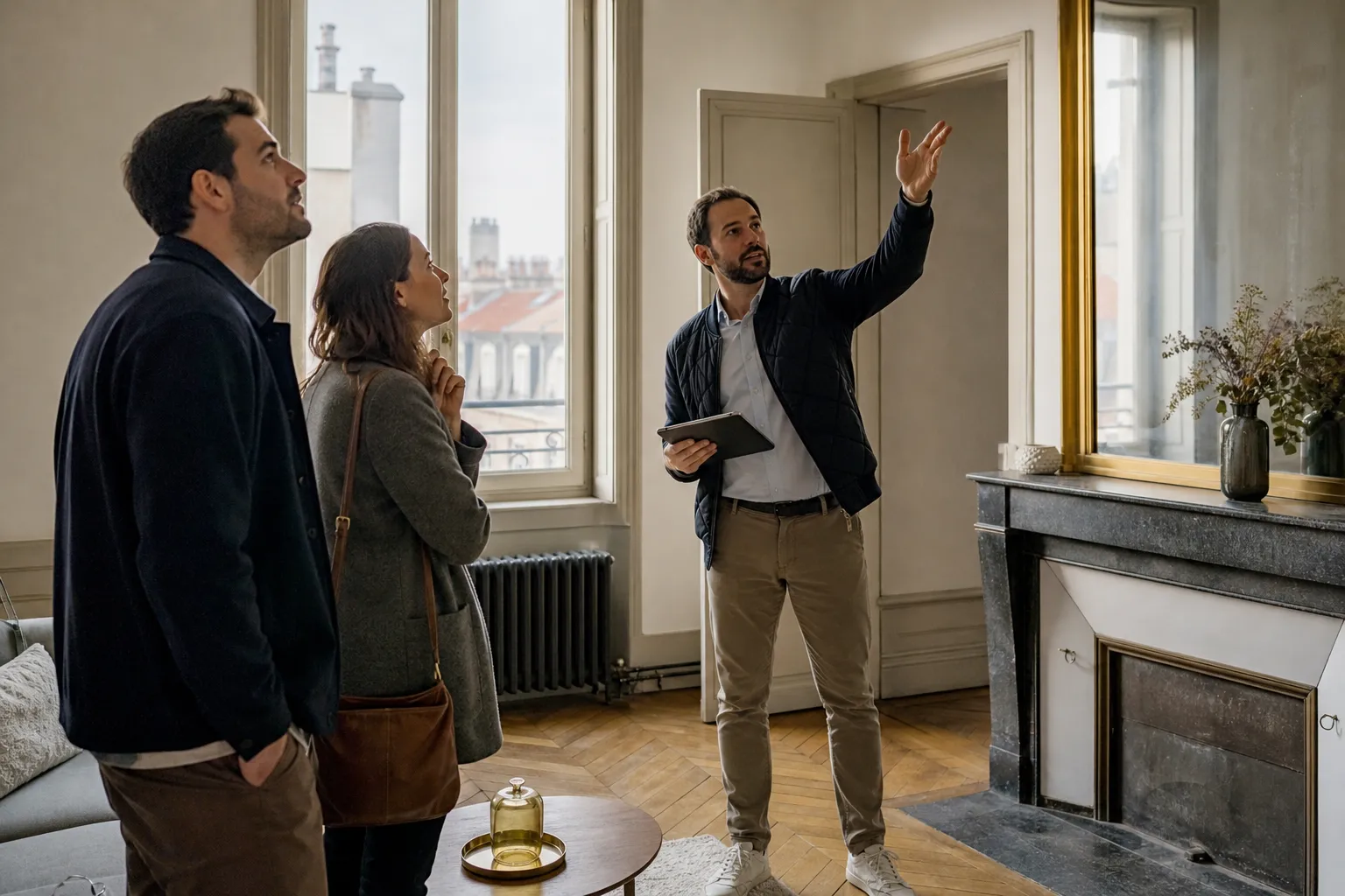 Expert examinant un logement avant achat a Lyon 4e
