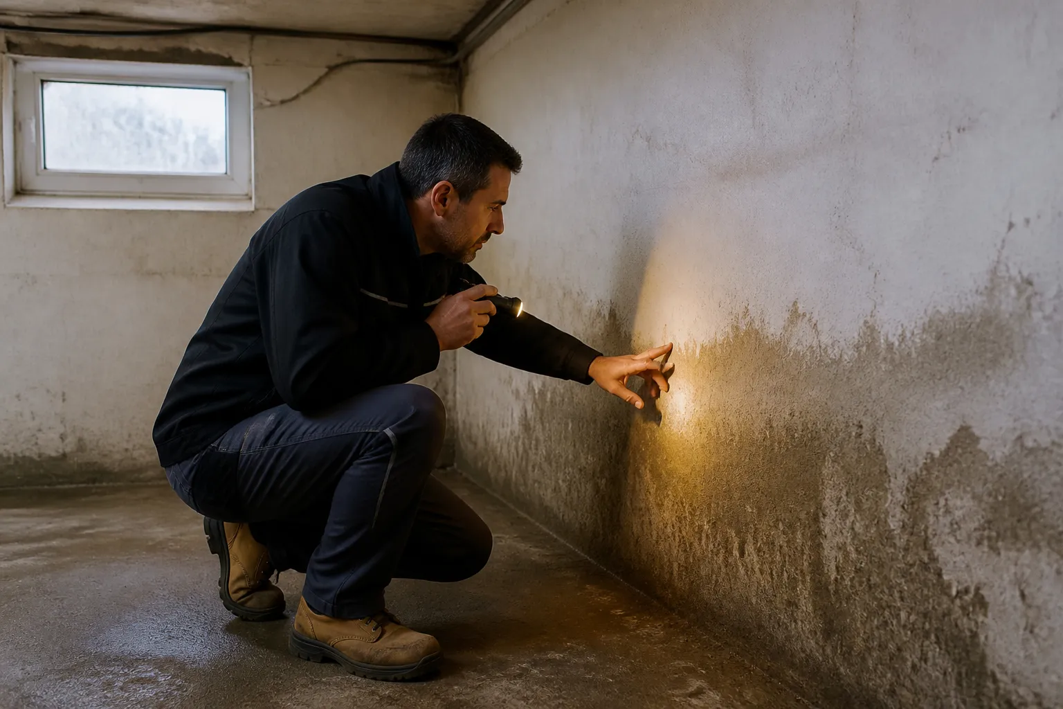 Condensation sur une vitre dans un logement de Rillieux-la-Pape