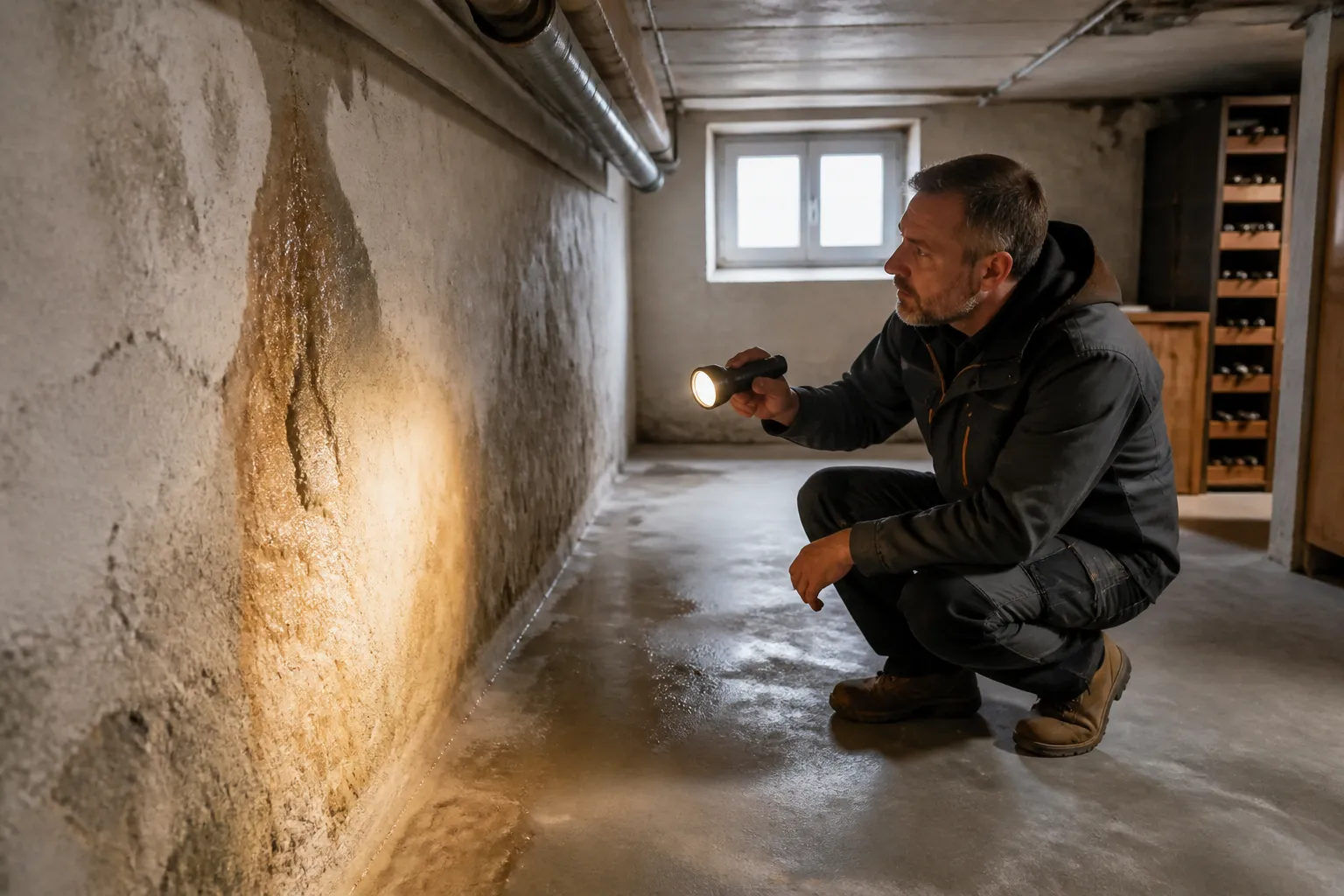 Condensation sur une vitre dans un logement de Saint-Priest