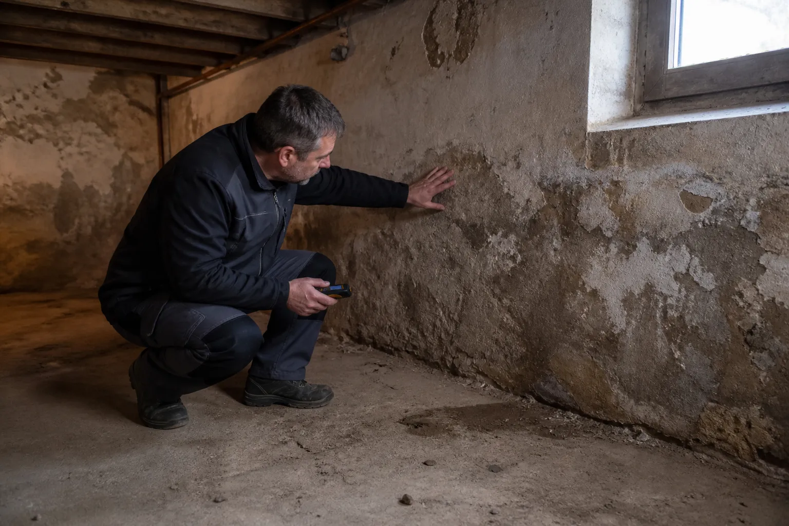Condensation sur une vitre dans un logement de Vénissieux