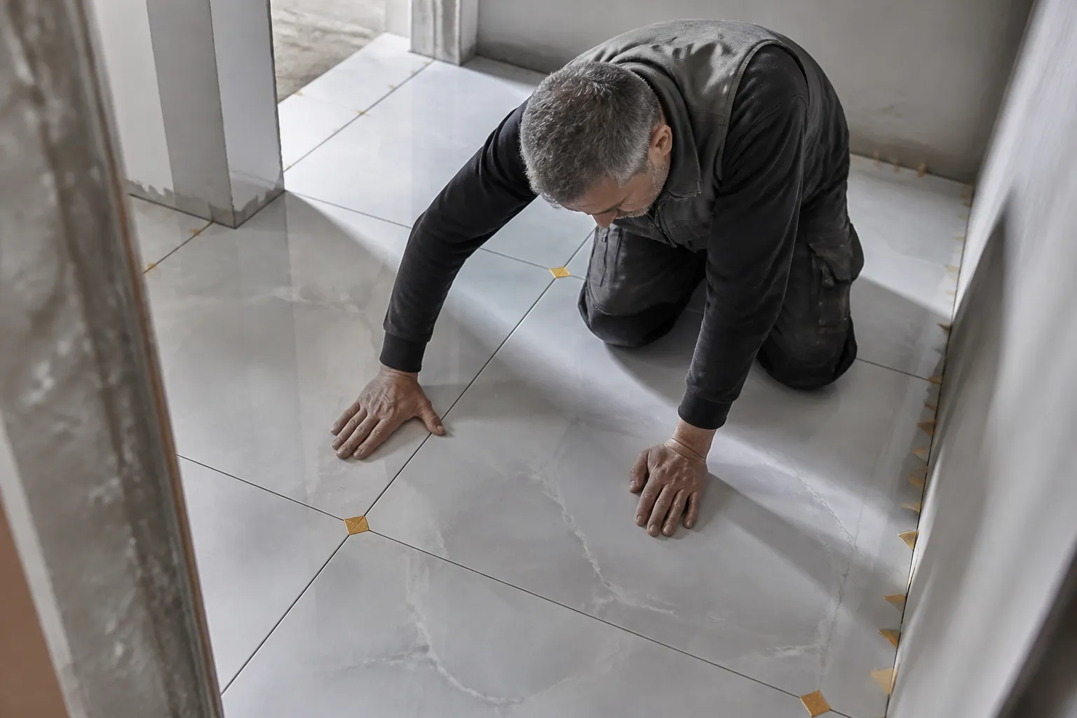 Moulure et plafond ancien dans un appartement de Meyzieu
