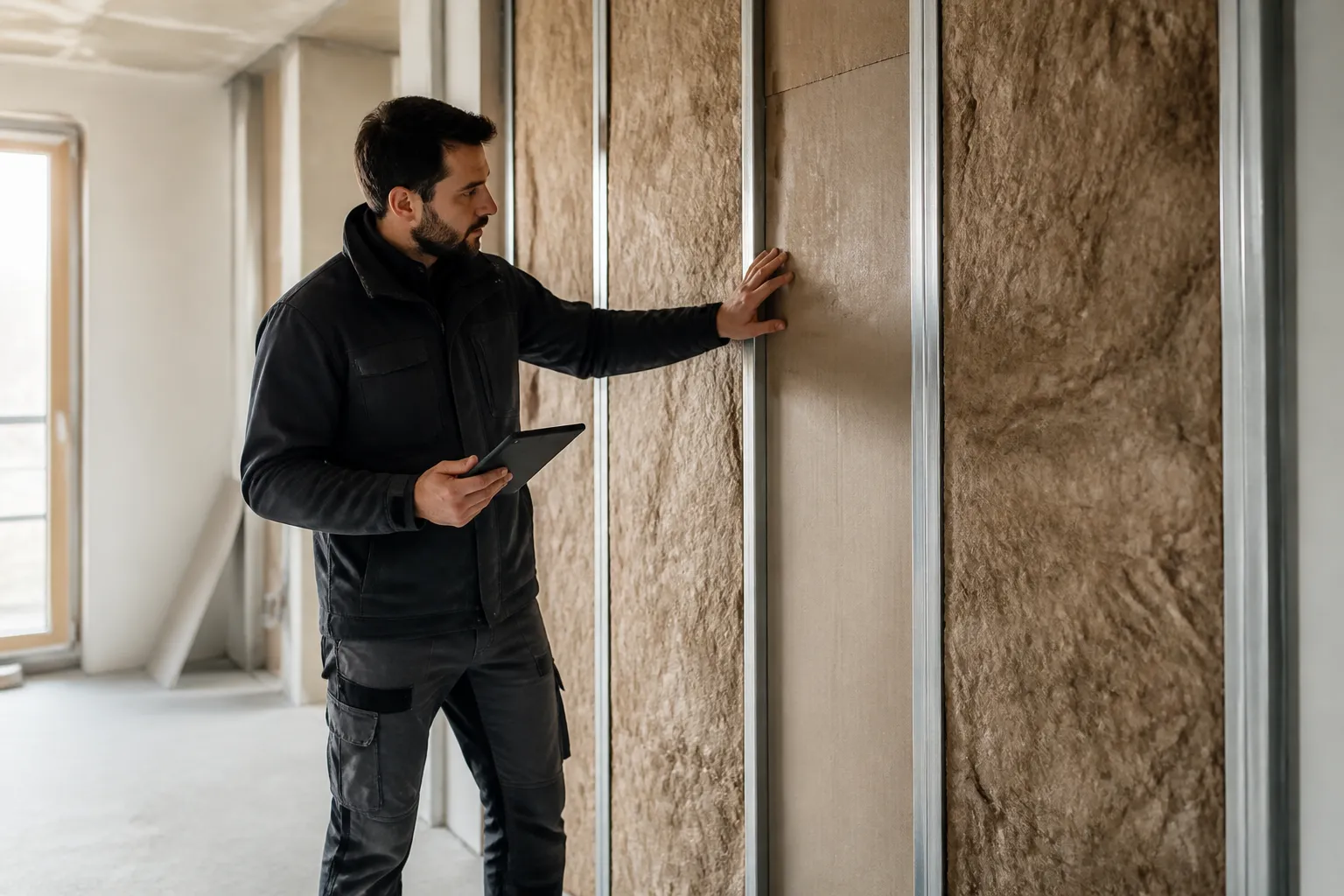 Gaines electriques et boitiers avant enduit dans un appartement neuf a Lyon 4e