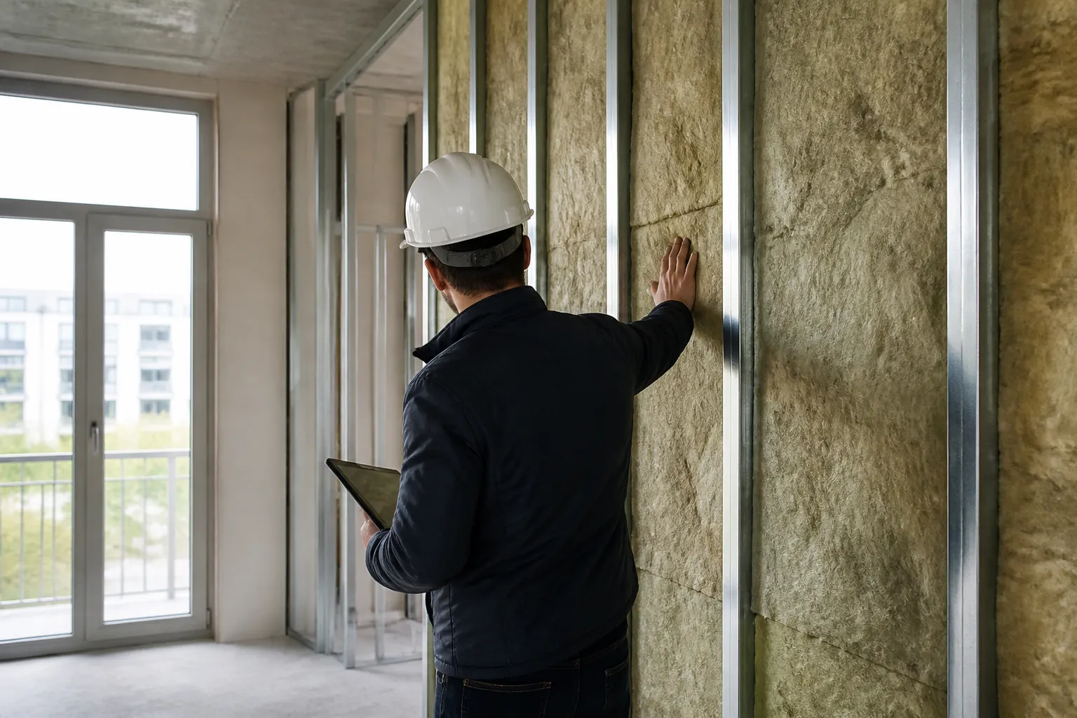 Gaines electriques et boitiers avant enduit dans un appartement neuf a Villeurbanne