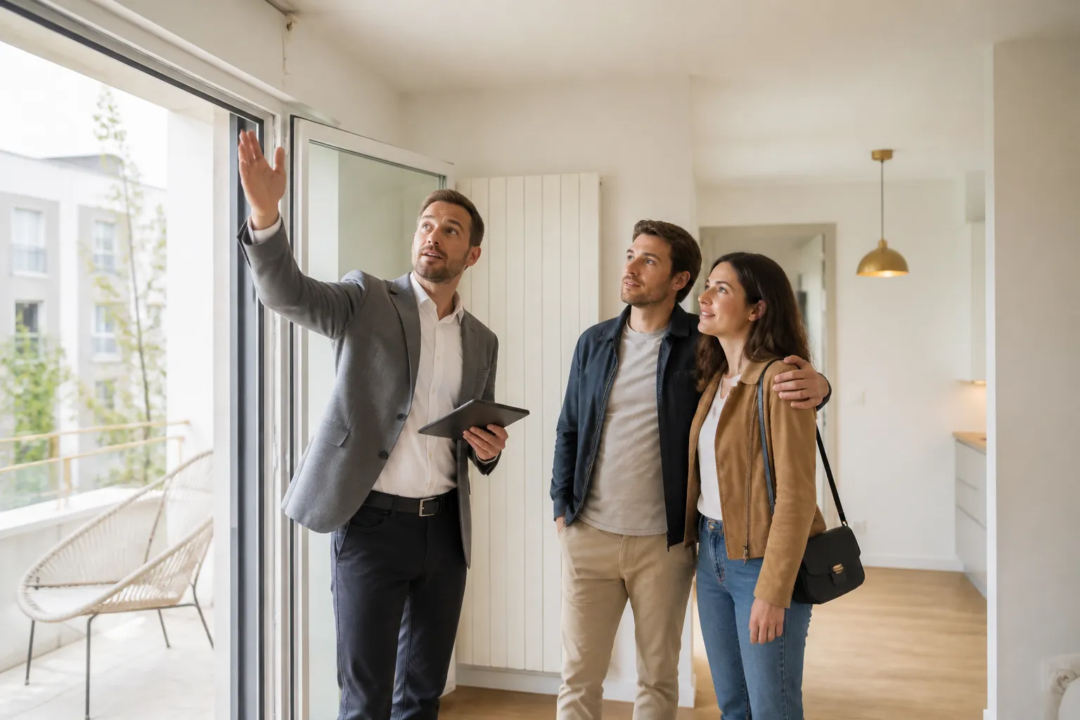 Remise des cles d un appartement neuf avec un expert a Lyon 4e