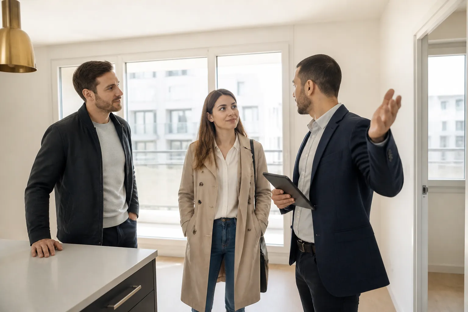 Remise des cles d un appartement neuf avec un expert a Lyon 6e