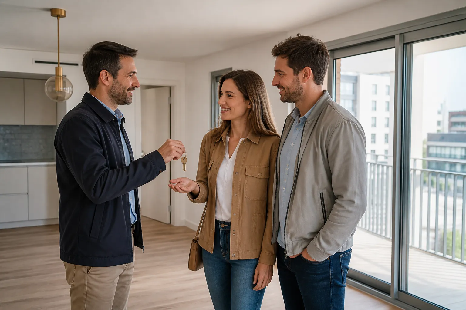 Remise des cles d un appartement neuf avec un expert a Villeurbanne